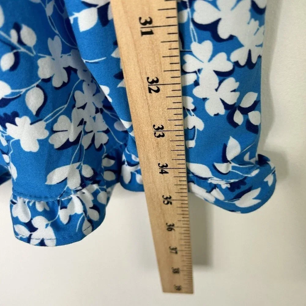 Draper James‎ Blue Floral Nightgown Womens Size Small Medium Nightie Sleepwear